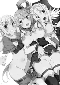 (C93) [Waffle Doumeiken (Tanaka Decilitre)] Kono Subarashii Megami-tachi to 3P o! (Kono Subarashii Sekai ni Syukufuku o!)