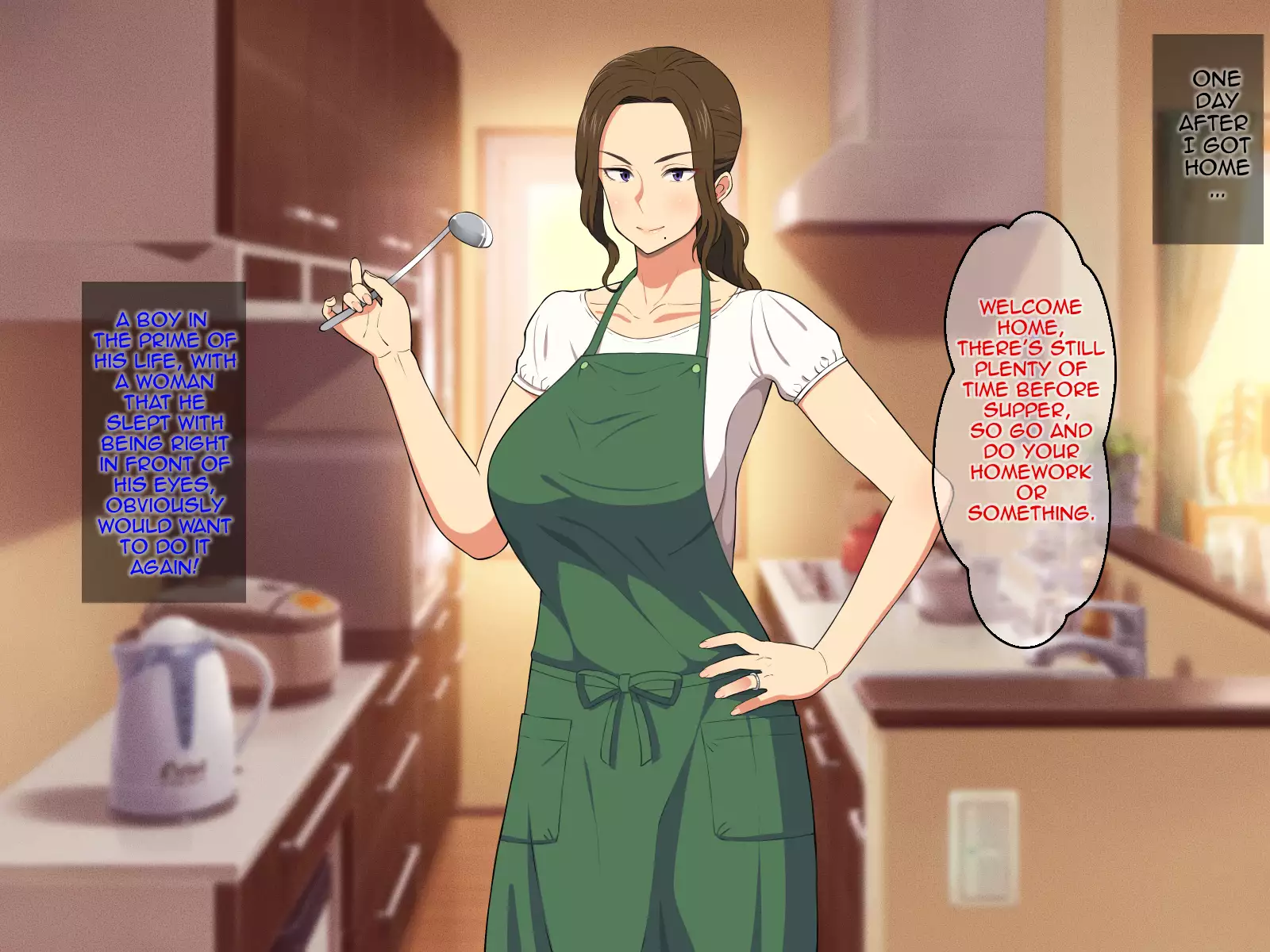 Ore no Kaa-san ga Muchimuchi Bakunyuu de Gaman Dekinai | Because of my Mother's Big Tits I Can't Control Myself