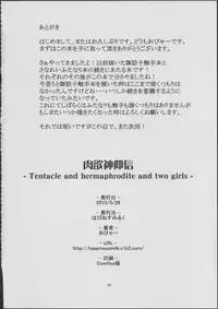 (Reitaisai 10) [Happiness Milk (Obyaa)] Nikuyokugami Gyoushin - tentacle and hermaphrodite and two girls - (Touhou Project) [Chinese] [殭屍漢化]