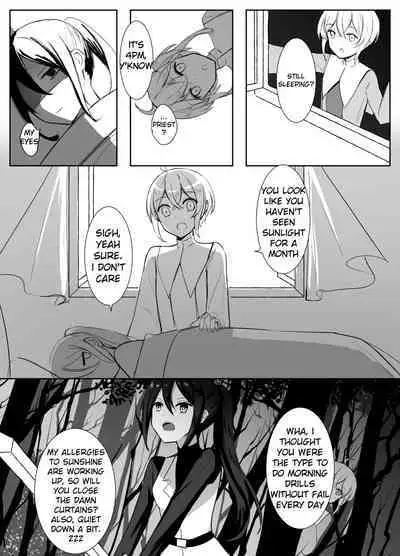 Maou Toubatsu Shippai Heroine Gisei Normal End de Utsu ni Natta Koutensei Futanari Kenshi to Otokonoko Shinkan no Hanashi | Crestfallen Futanari x Femboy Priest: Prepare to Cum Edition