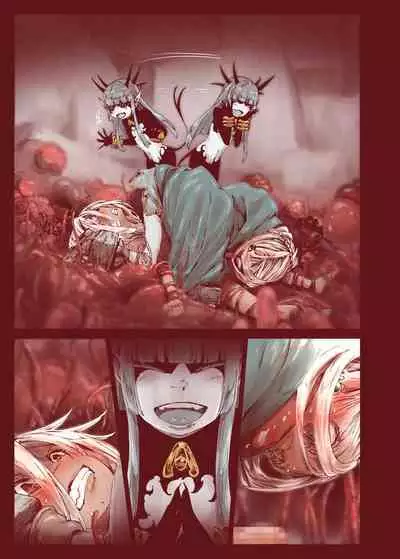 Daraku no Majo ~Shounen Yuusha to Tsurupeta Elf wa Ika ni Shite Majo ni Yabureta ka