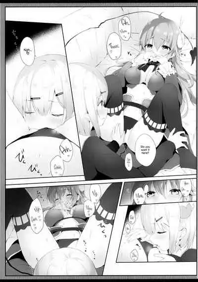[Ame Usagi (Amedamacon)] Shamiko wa Yokoshima Mazoku dattan da ne (Machikado Mazoku) [English] [Yuri Trap Scans + Marv]