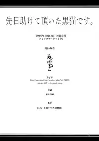 (Touhou Goudou Event 2017 Shinshun!) [Midorineko (Midori)] Senjitsu Tasukete Itadaita Kuroneko desu. (Touhou Project)