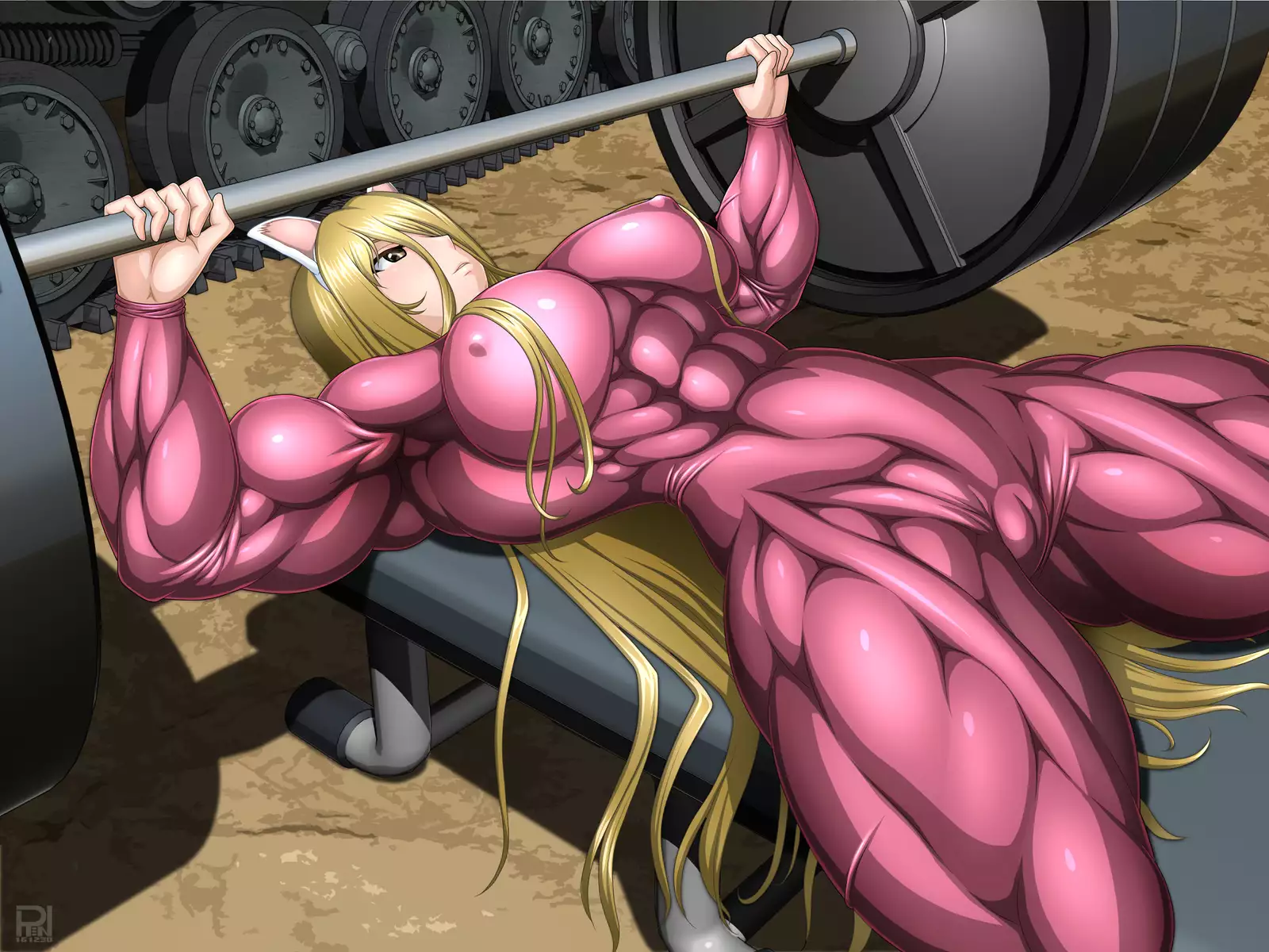 Tank Muscle Cat Girl