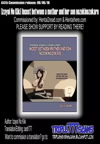 [Izayoi no Kiki] Boshi Soukan Nozokinozokare | Incest between a mother and her son nozokinozokare [English] {TripleSevenScans}