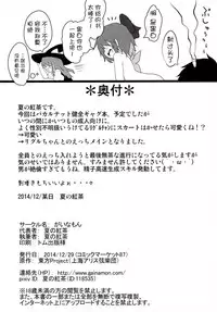 (C87) [Gainamon (Natsu no Koucha)] Sakusei Quartet (Touhou Project) [Chinese] [CE家族社]