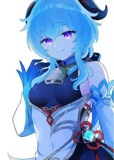 Ganyu-chan ga Shigoto to Seiyoku Shori o Otetsudai suru Hon. | A book in which Ganyu helps you out with your work and sexual urges.