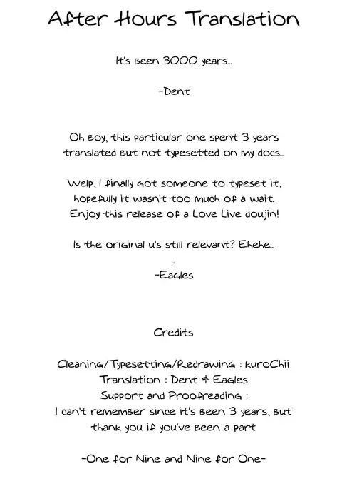 ONE FOR NINE and NINE FOR ONE