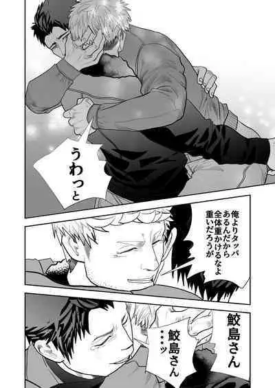 A story about a strong-looking older brother doing erotic things with an older man on the set