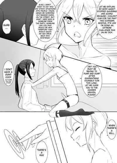 Maou Toubatsu Shippai Heroine Gisei Normal End de Utsu ni Natta Koutensei Futanari Kenshi to Otokonoko Shinkan no Hanashi | Crestfallen Futanari x Femboy Priest: Prepare to Cum Edition