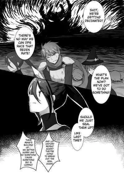 Maou Toubatsu Shippai Heroine Gisei Normal End de Utsu ni Natta Koutensei Futanari Kenshi to Otokonoko Shinkan no Hanashi | Crestfallen Futanari x Femboy Priest: Prepare to Cum Edition