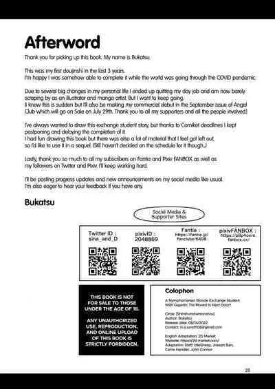 [Shinshunshantonshou (Bukatsu)] H Daisuki Kinpatsu Hakujin Bakunyuu Ryuugakusei ga Tonari no Heya ni Hikkoshite Kita!! | A Nymphomaniac Blonde Exchange Student with Gigantic Tits Moved in Next Door!! [English] {2d-market.com} [Decensored] [Digital]