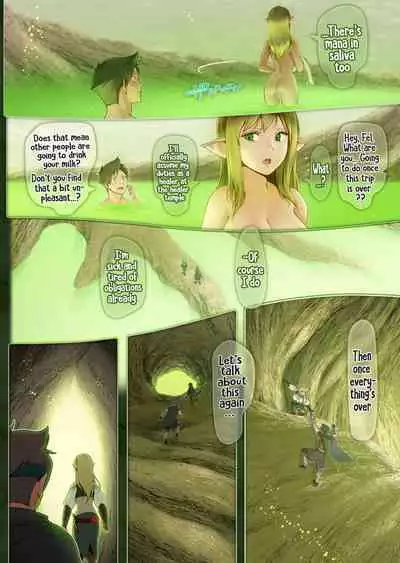 [Horiishi Horuto] Fel to Mana no Mori -Taieki de Tairyoku Kaifuku sasetekureru Bakunyuu Healer Elf- | Fel and the Forest of Mana -The big titty elf healer recovers my stamina with her bodily fluids- [English]