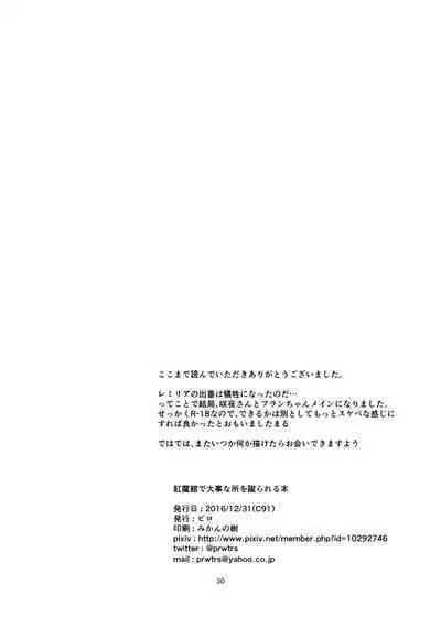 Koumakan de Daiji na Tokoro o Kerareru Hon | A book about getting kicked in important parts at the Scarlet Devil Mansion