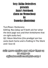 (SC59) [HONtoINU (Usoneko)] Anzu no Memochou | Anzu's Notebook (THE IDOLM@STER CINDERELLA GIRLS) [English] [Sexy Akiba Detectives]