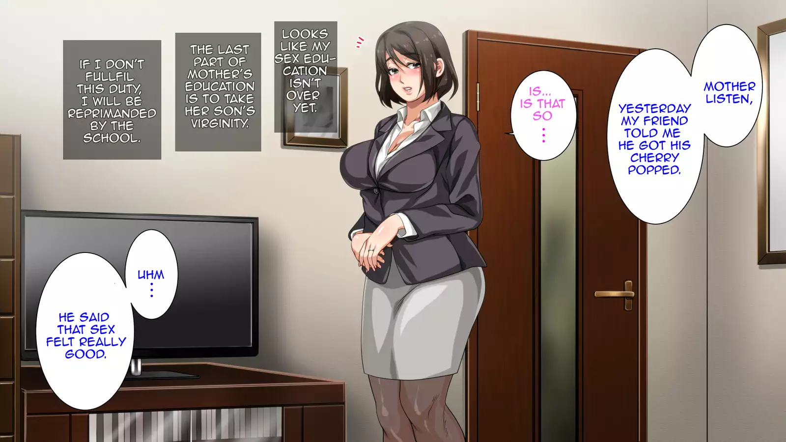 Hahaoya ni Yoru Fudeoroshi ga Gimuka Sareta Sekai | World where Cherry Popping is a Mother's Duty Part 1