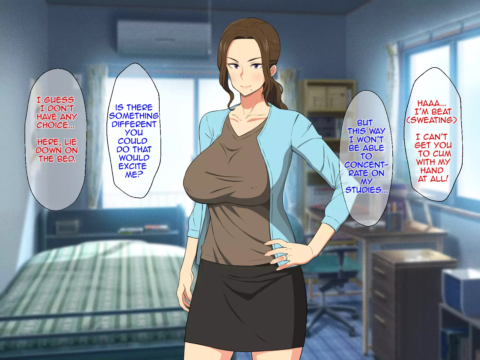 Ore no Kaa-san ga Muchimuchi Bakunyuu de Gaman Dekinai | Because of my Mother's Big Tits I Can't Control Myself