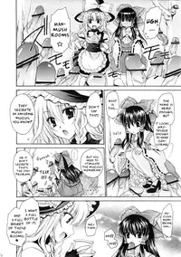 (C78) [UNIYA (Shinonome Ryu)] Marisa, Mushrooms, and Fiendish Miko (Touhou Project) [English] {pesu}