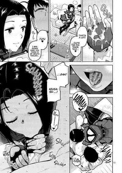 (C96) [Aimasutei (Fumitsuki Yuu)] Azusa-san ga Te to Kuchi dake de Shite Kureru Hon | Azusa-san Only Uses Her Hands and Mouth (THE IDOLM@STER) [English] [korafu + head empty]